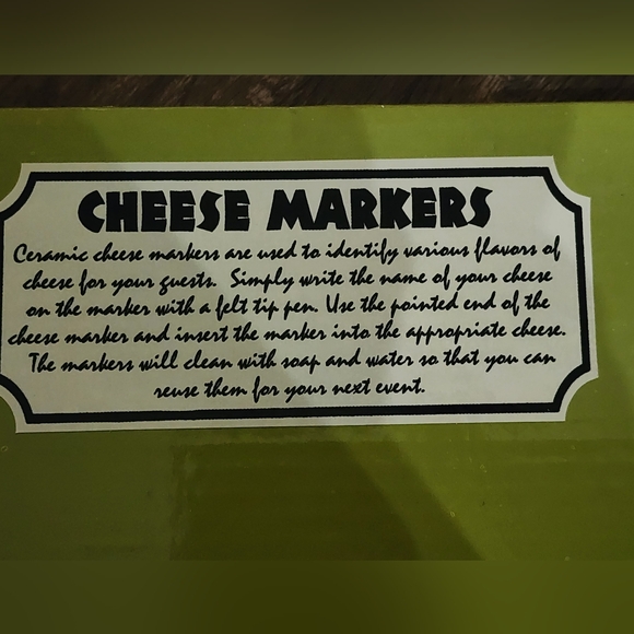 Ceramic Cheese Markers - set of 4 - Picture 4 of 4